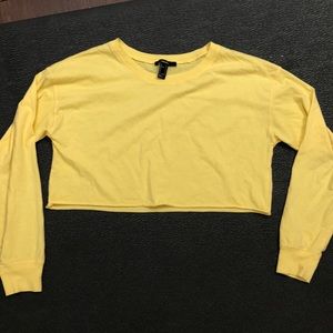 SOLD Yellow long sleeve crop top